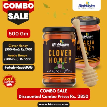 Combo-Clover Honey-500gm+Acacia Honey-500gm
