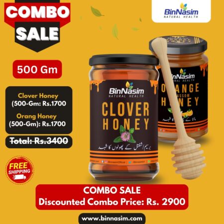 Combo-Clover Honey-500gm+Orange Honey-500gm