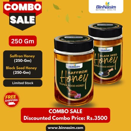 Combo-Saffron Honey-250gm-Black Seed Honey-250gm